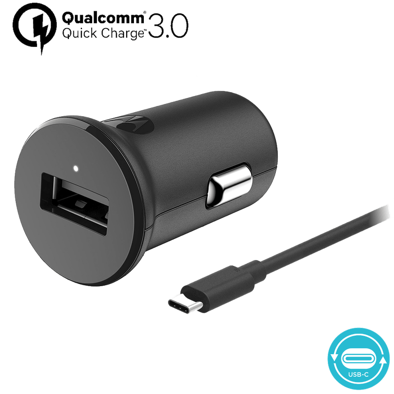 Verdikken Verslagen kan niet zien Motorola TurboPower™ 18 Car Charger with USB-C Data Cable - Motorola