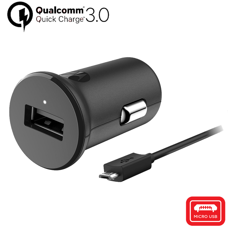 Motorola TurboPower™ 18 Car Charger with micro USB Data Cable - Motorola