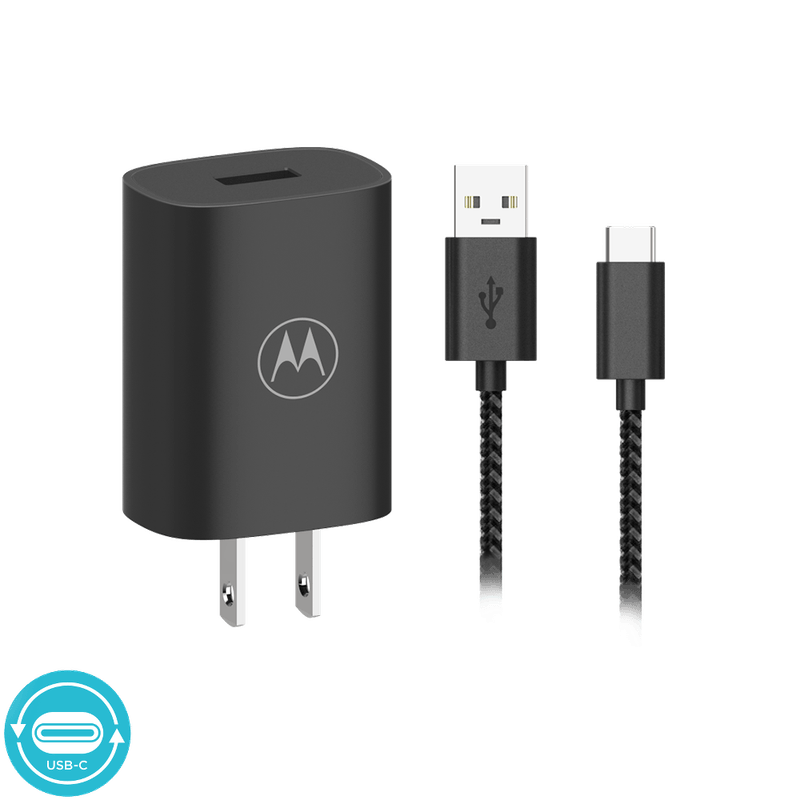 18W Wall Charger Premium USB-C Data Cable - Motorola