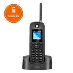 Black Motorola O211 DECT 6.0 Long Range Cordless Phone 1 Handset IP67 Certified Water & Dust Resistant 