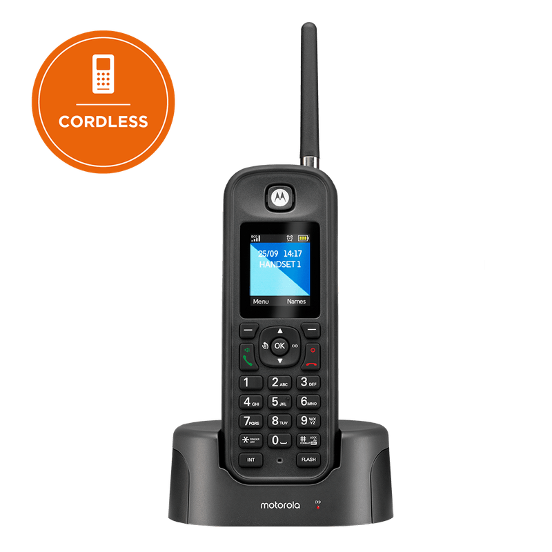 Motorola O212 DECT 6.0 - Teléfono inalámbrico de largo alcance, teléfono  inalámbrico para el hogar y la oficina con contestador automático, para