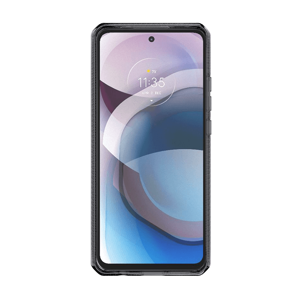 itskins hybrid clear antimicrobial case for motorola one