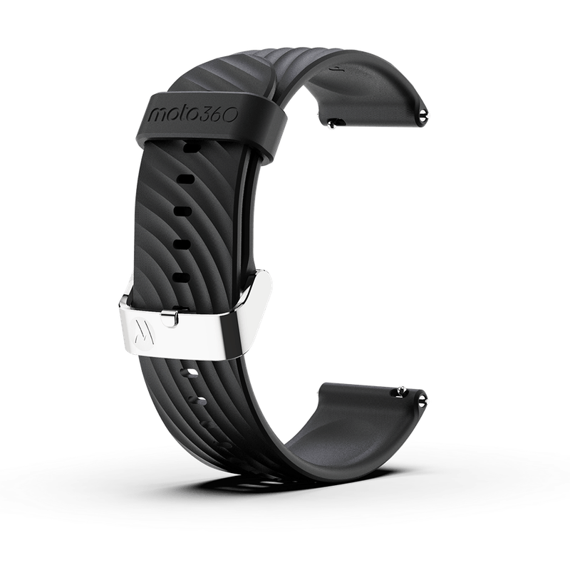 Moto360 High Impact Silicone Band Black Motorola US Motorola