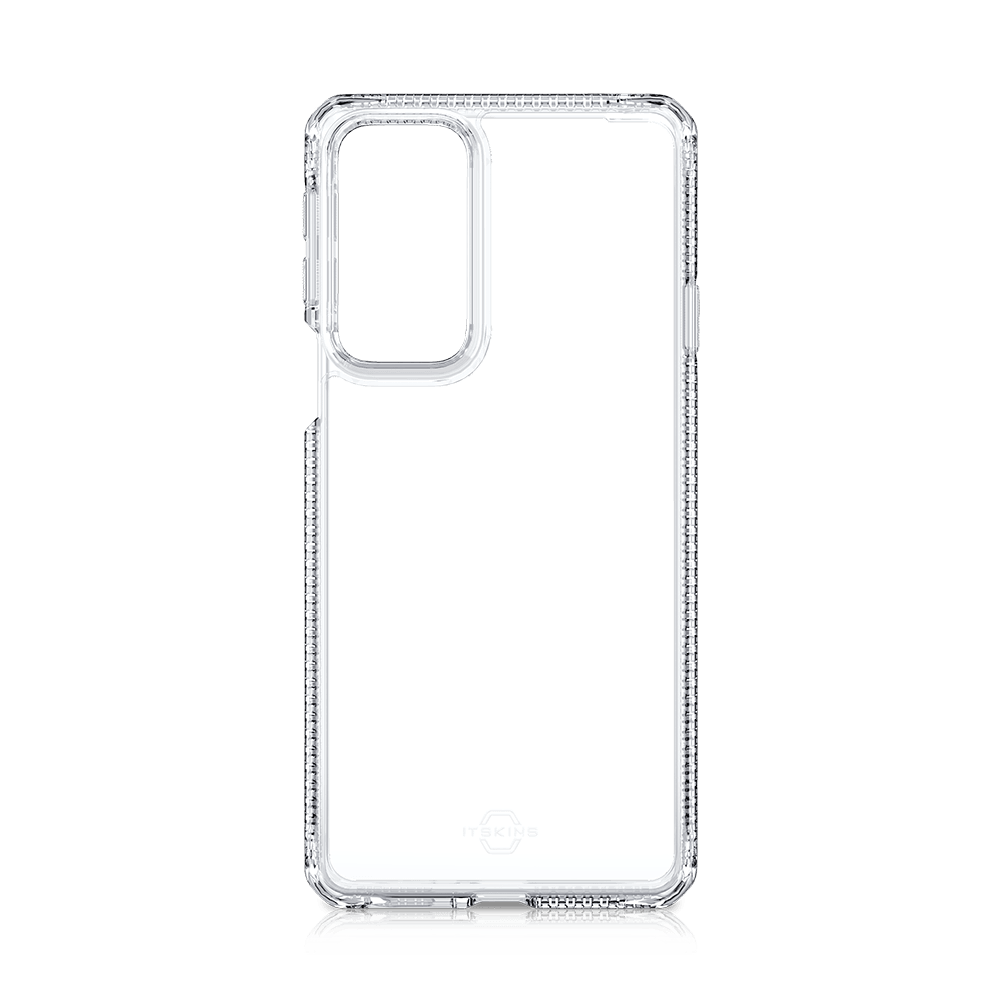 itskins hybrid clear antimicrobial case for motorola edge (2021)-clear
