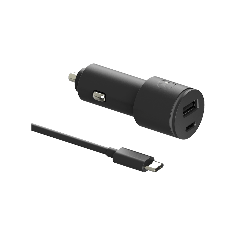 Motorola TurboPower™ Share 45W Car Charger with USB-C Data Cable