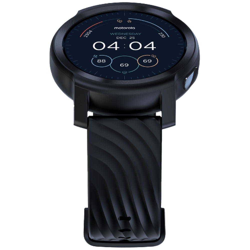 Smartwatch Motorola Moto Watch 100 1.3 caixa 42mm de alumínio phantom  black, pulseira preta e o arco phantom black MOSWZ100-PB