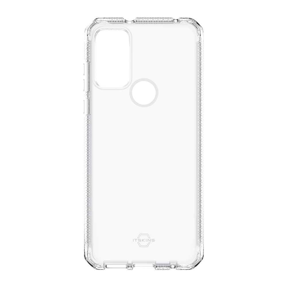 itskins spectrum R clear antimicrobial case for Motorola Moto g play (2023)-Clear
