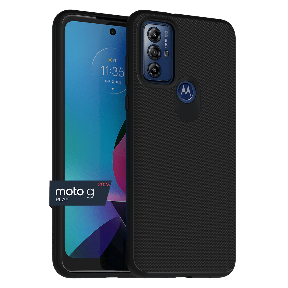 Motorola Moto G Play (2023) Textured Protective Case- Black