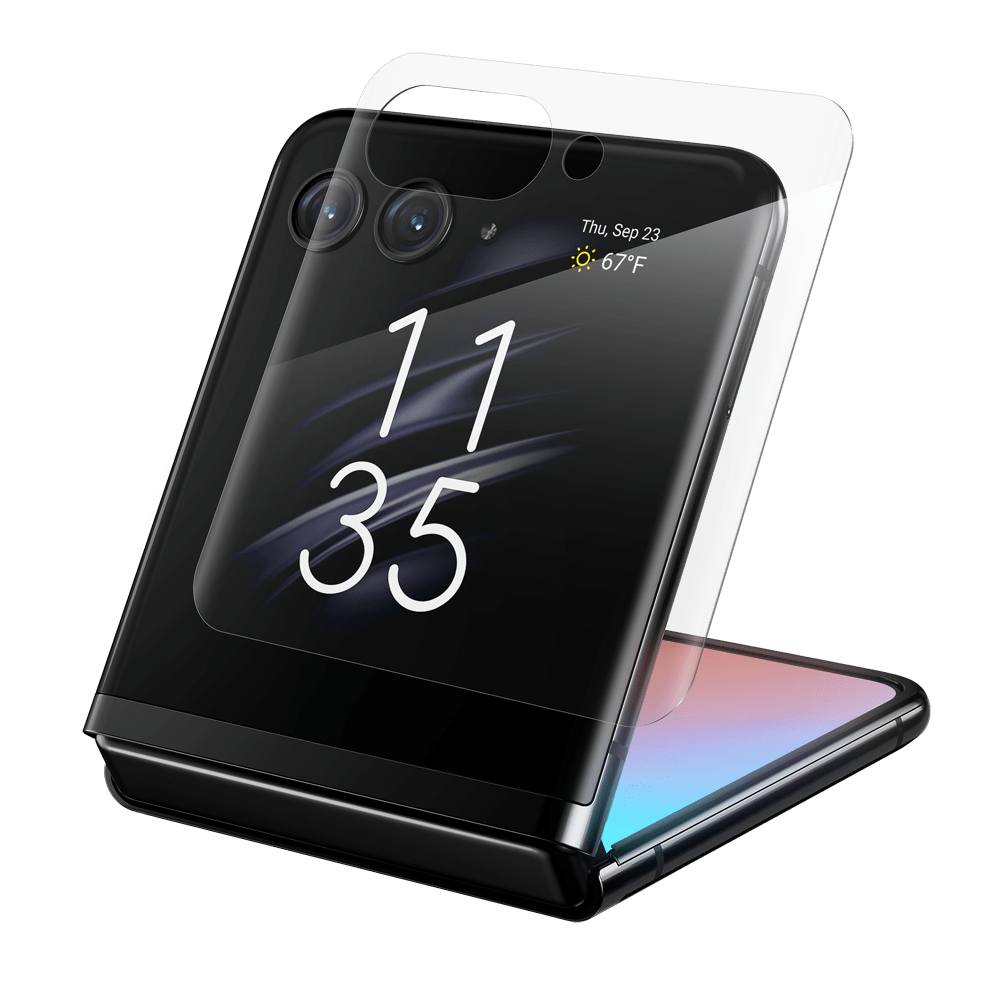 Flexible Hybrid Protection for Curved Screens by ZAGG for motorola razr+ (2023)