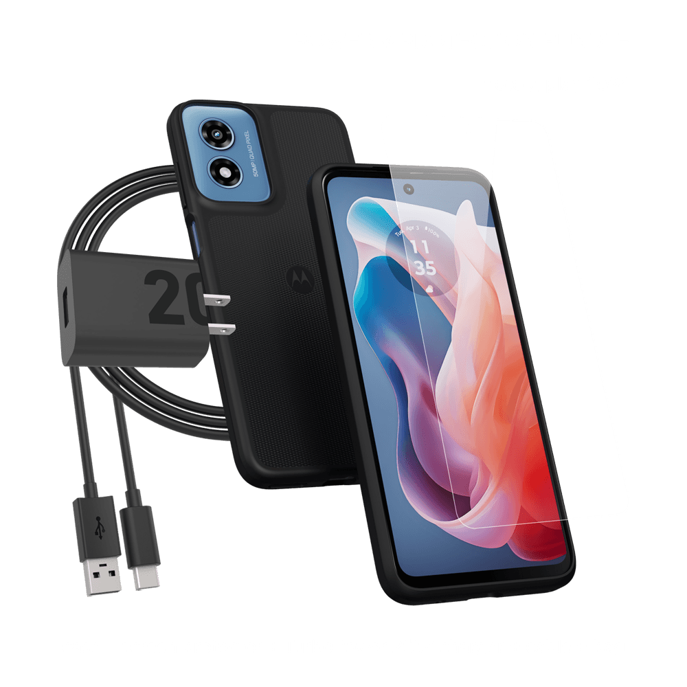 Moto G Play 2024 Power & Protection Bundle