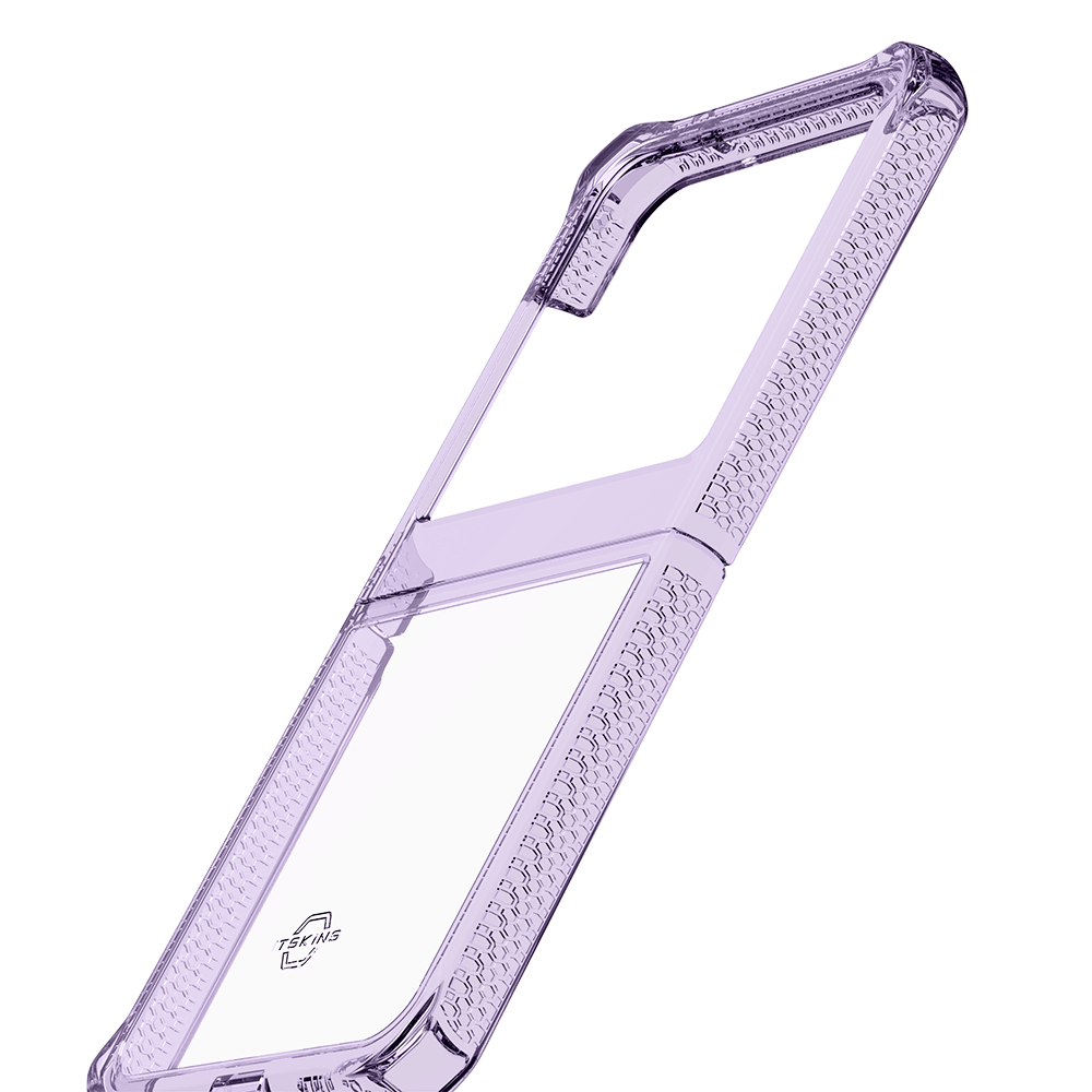 ITSKINS Hybrid R Clear (Light Purple) Antimicrobial Case for Motorola Razr (2024)