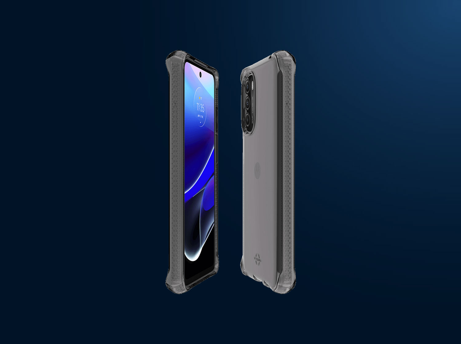 For Motorola Moto G Power 2022 XT2165DL Card Holder Stand Cover Phone Case  - Blue 